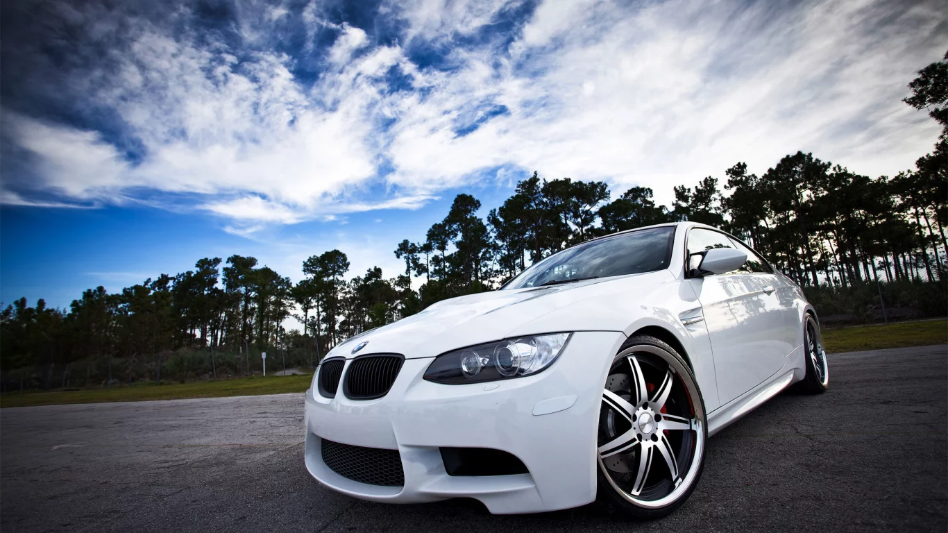 vossen, диски, деревья, bmw, небо