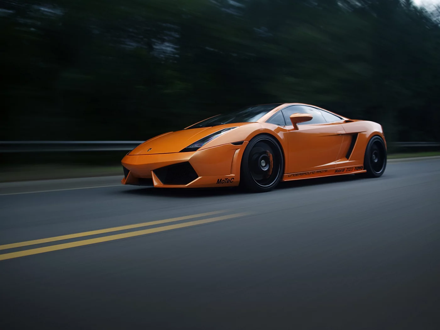 асфальт, gallardo, размытость, скорость