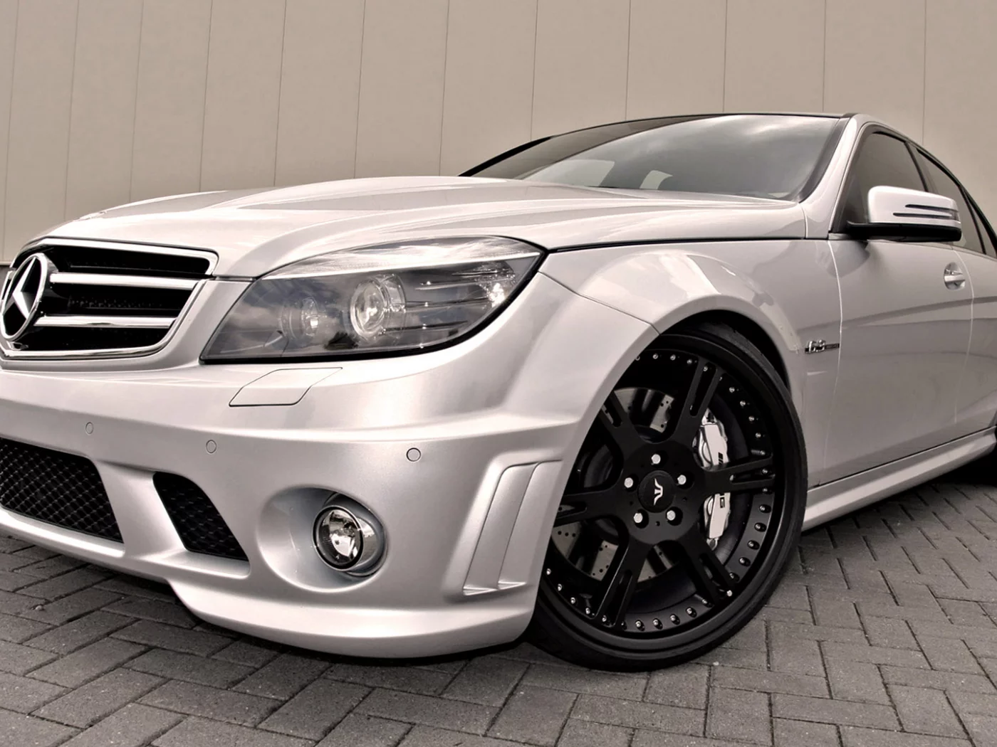 мерс, черные диски, серебристый, mercedes