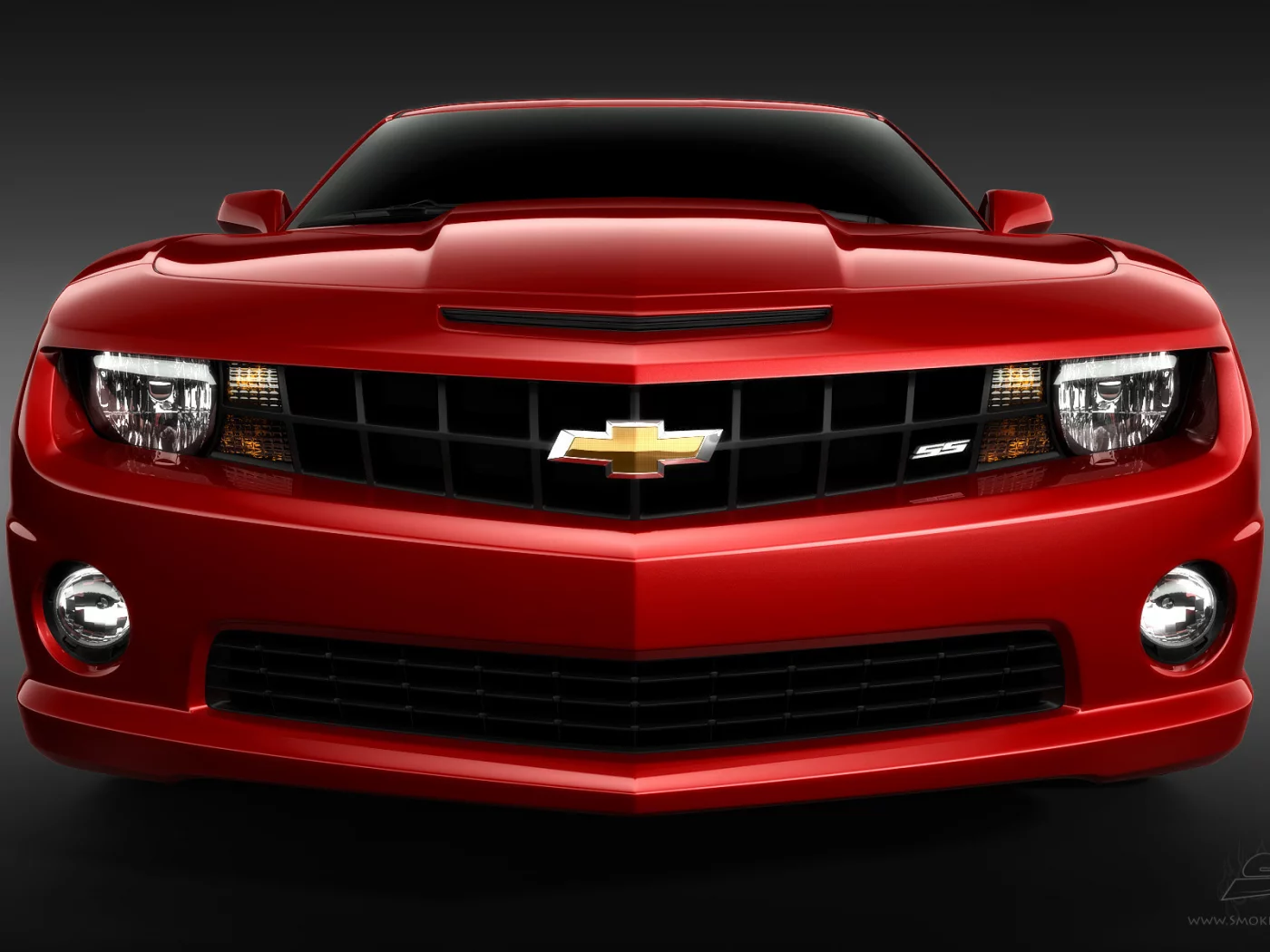 красный, camaro, red