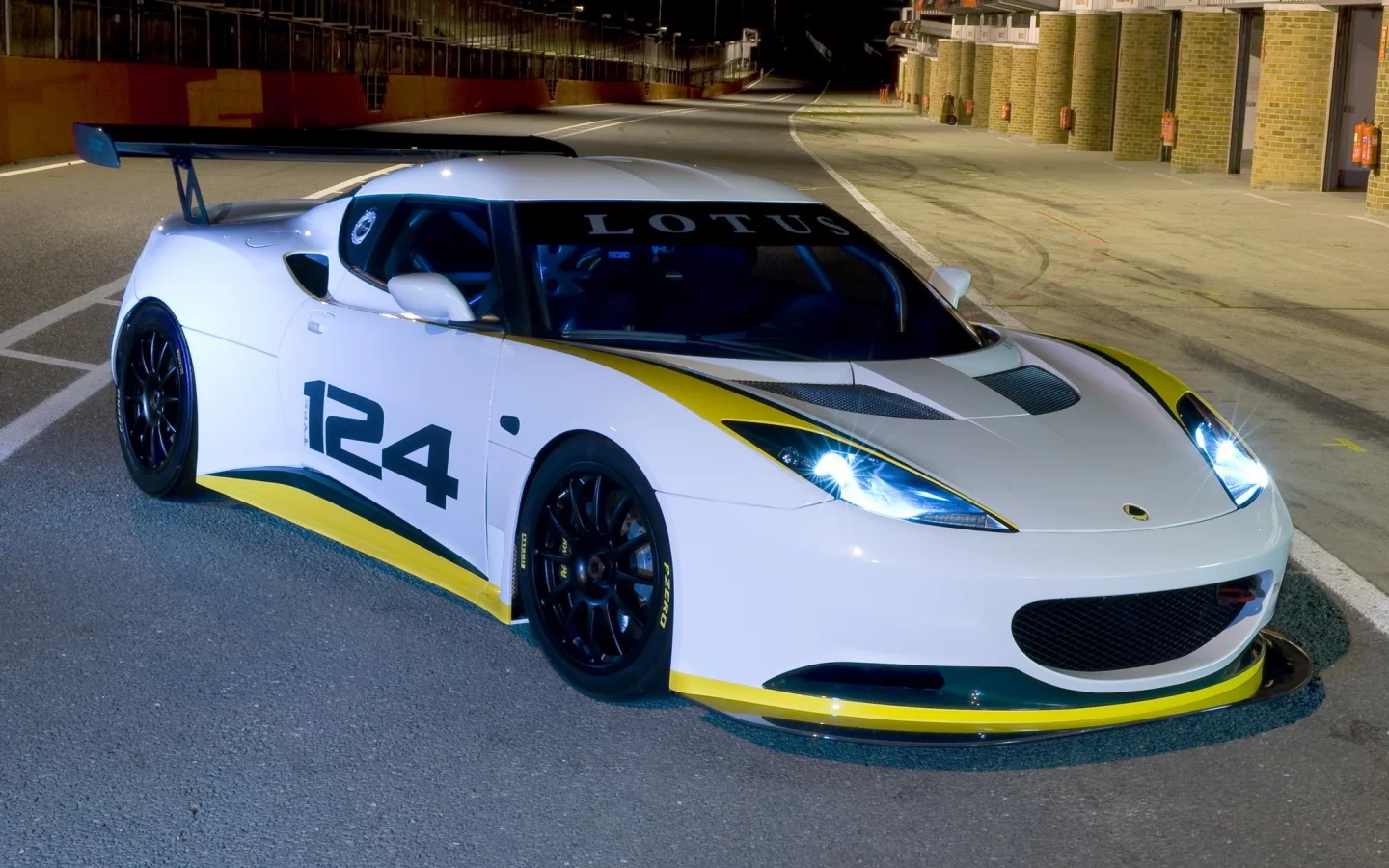 lotus, racecar, endurance, передняя часть, ночь, боксы, евора, лотус, night, evora, трасса, type 124