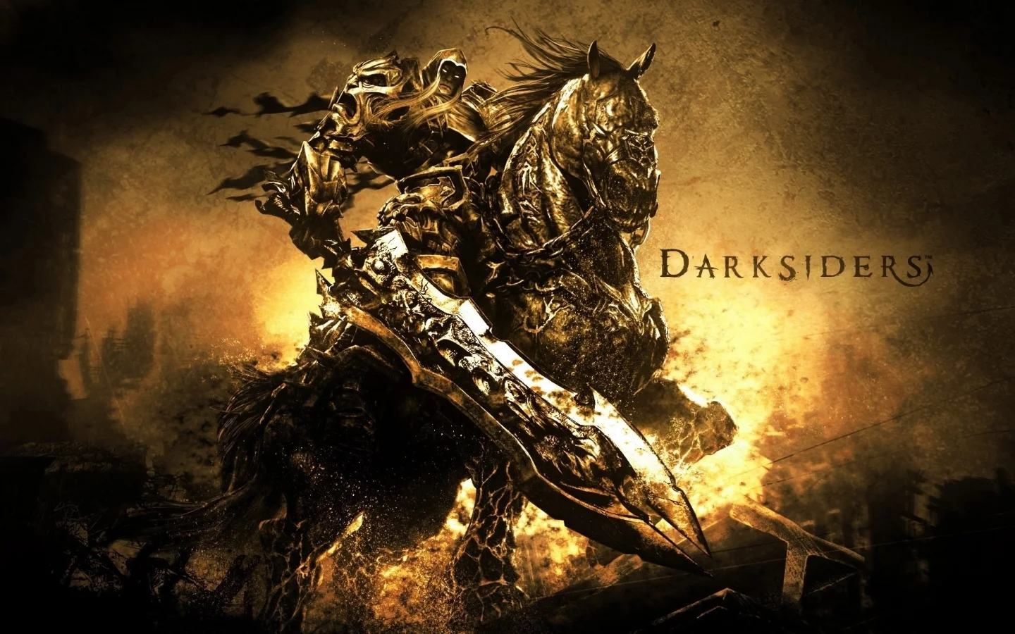 меч, war, всадник, апокалипсис, война, конь, darksiders