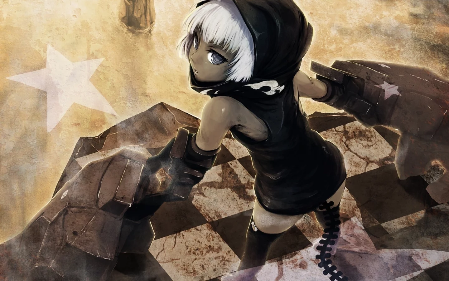 strength, black rock shooter, девушка
