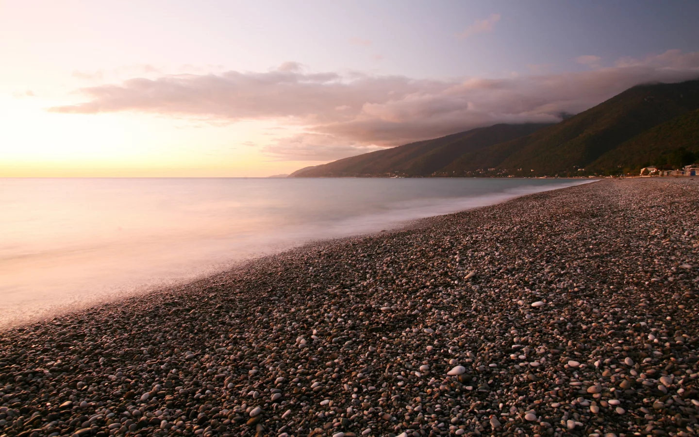 море, гора, побережье, галька, горы, пляжи, камень, океан, облака, вода, камни, берег