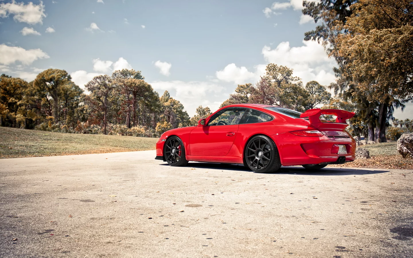 асфальт, 997 gt3, turbo, porsche, красная