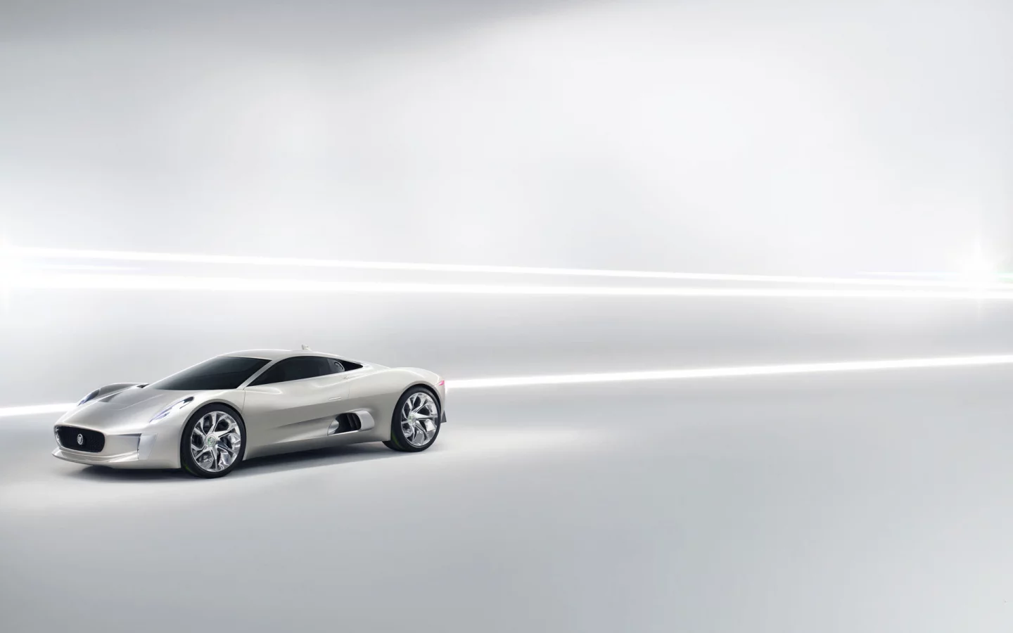 белый, jaguar, c-xf