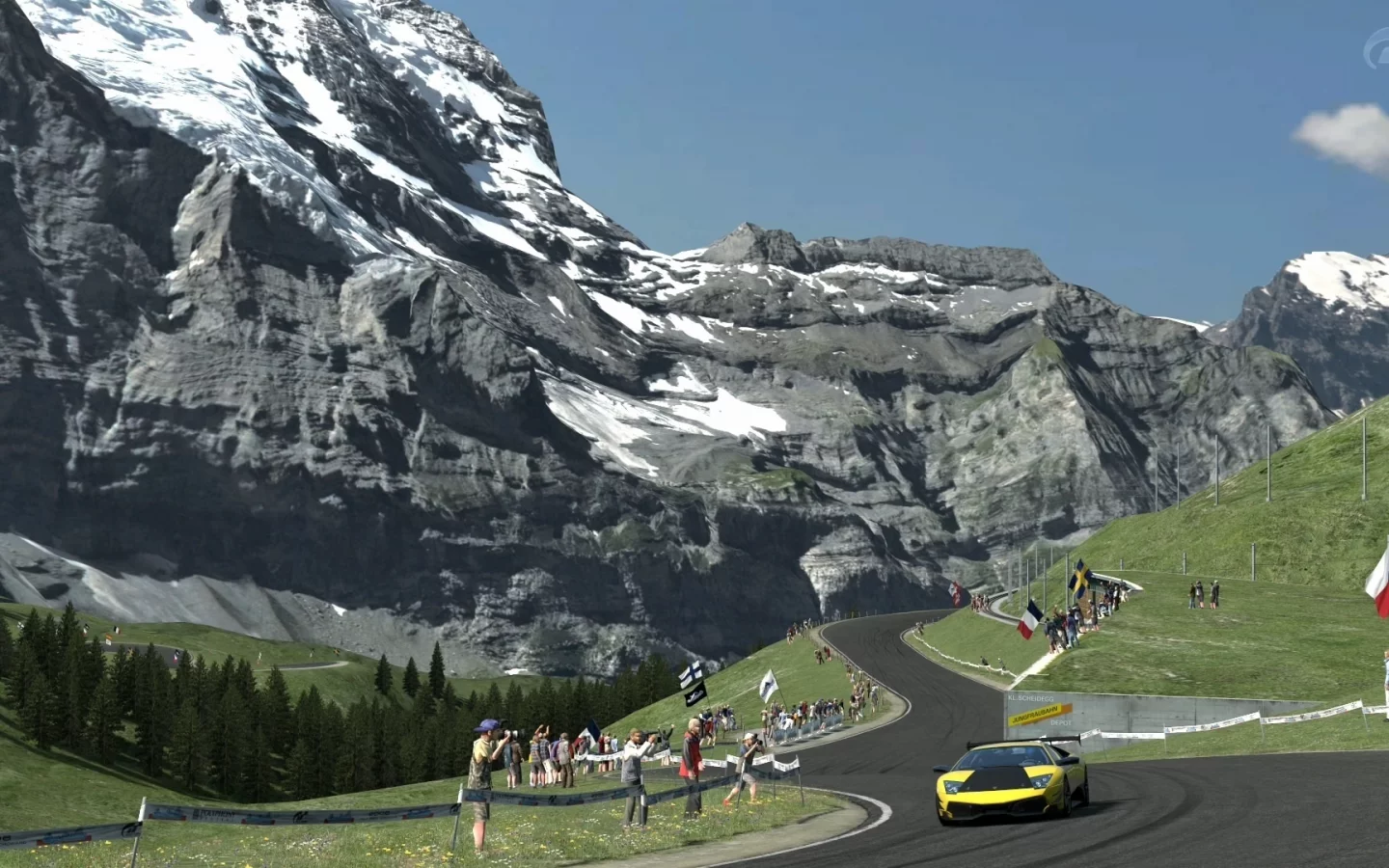 горы, lamborghini, gt5, гонка