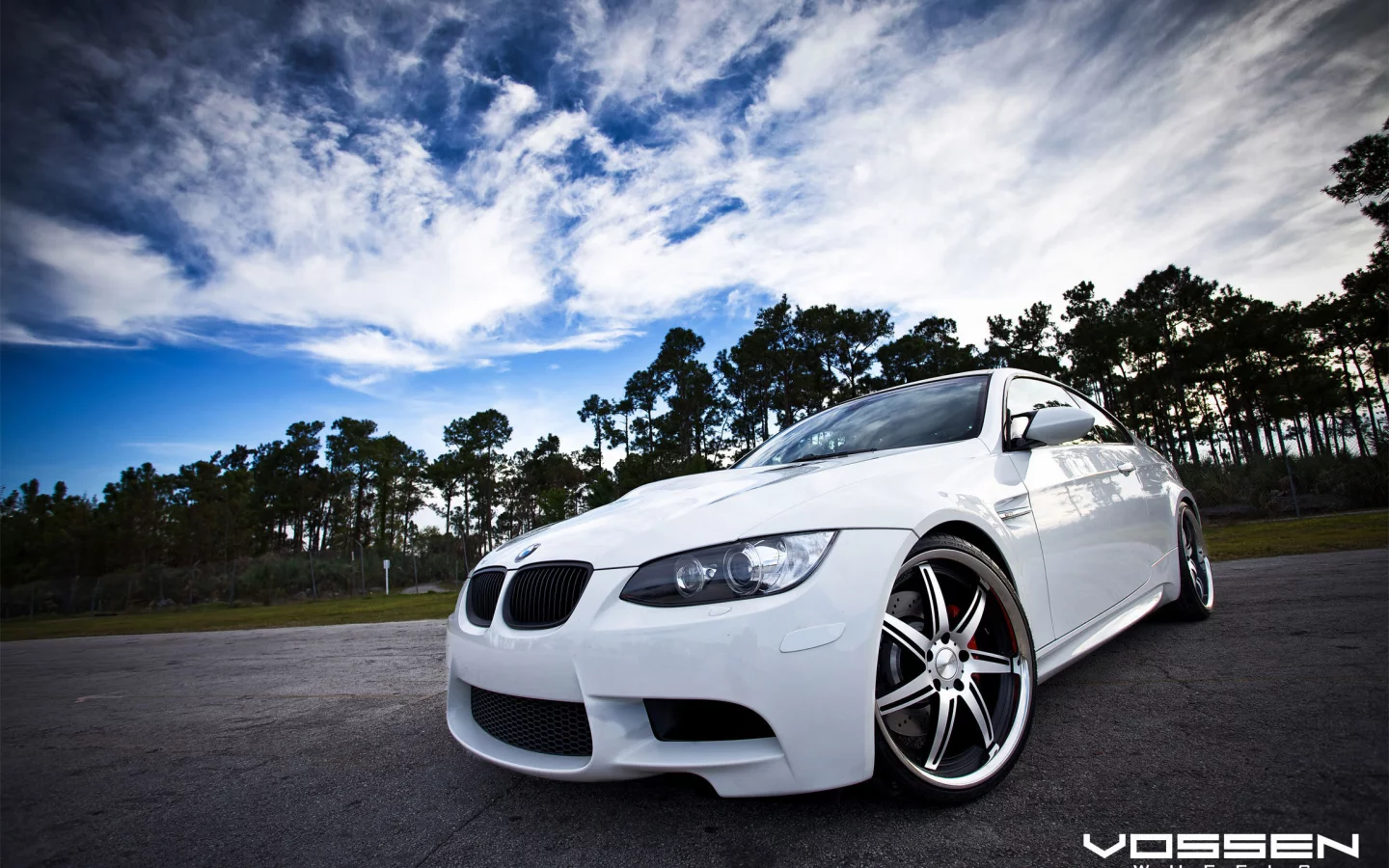 vossen, диски, деревья, bmw, небо