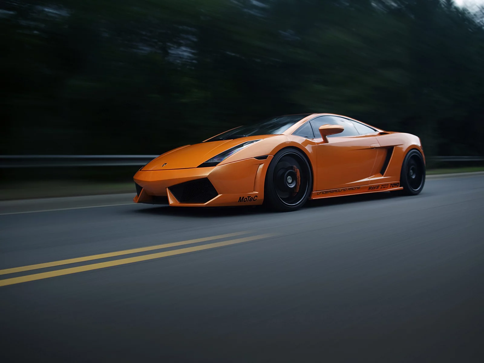 асфальт, gallardo, размытость, скорость