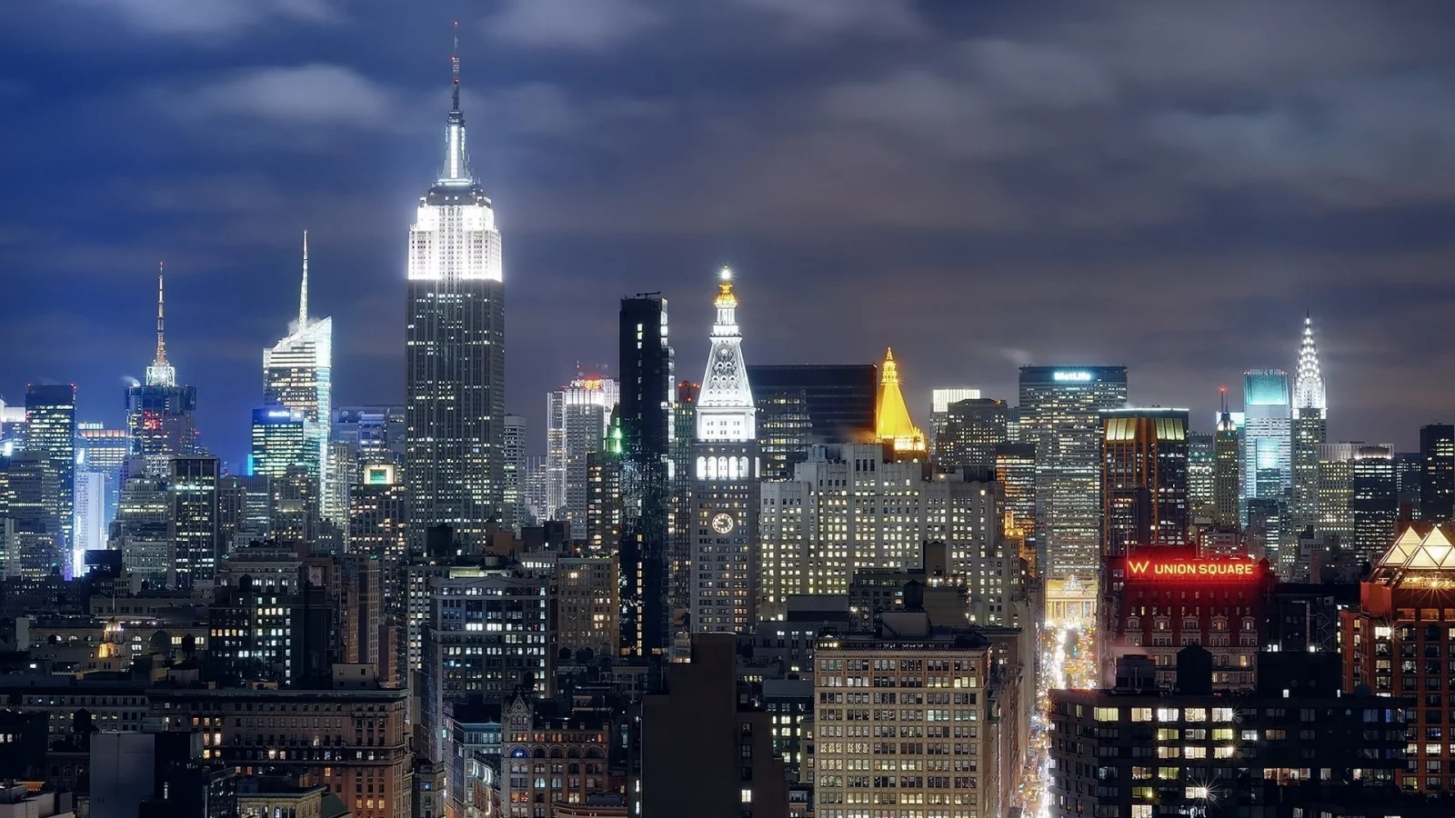 ночь, midtown manhattan, nyc, night, нью-йорк, new york, огни