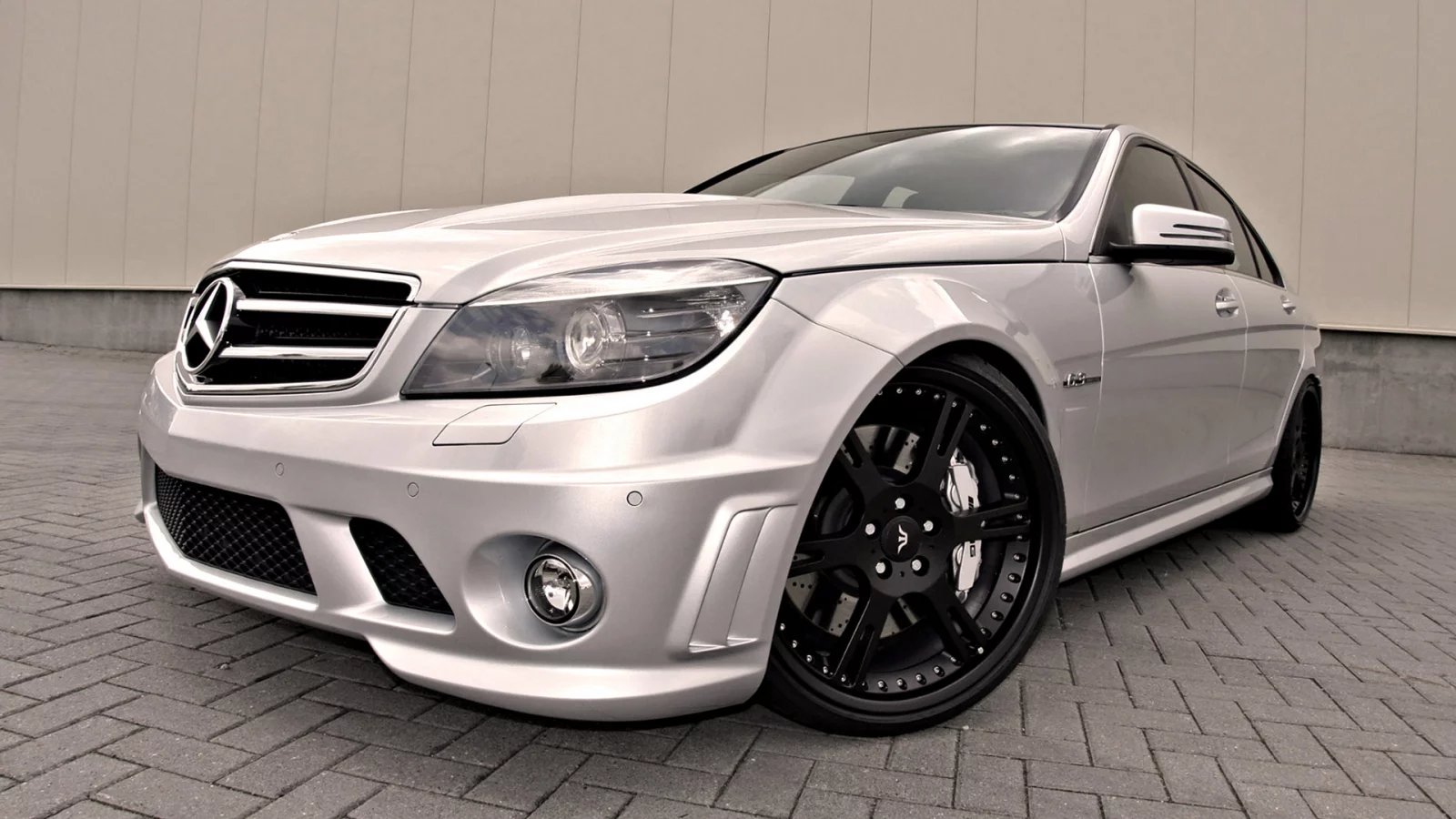 мерс, черные диски, серебристый, mercedes