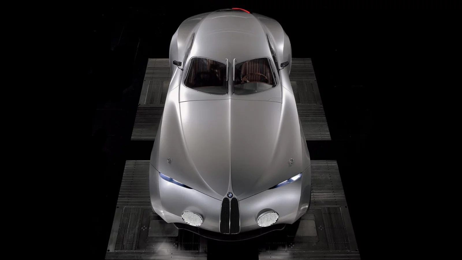 чёрный фон, серебристый, bmw, концепт кар