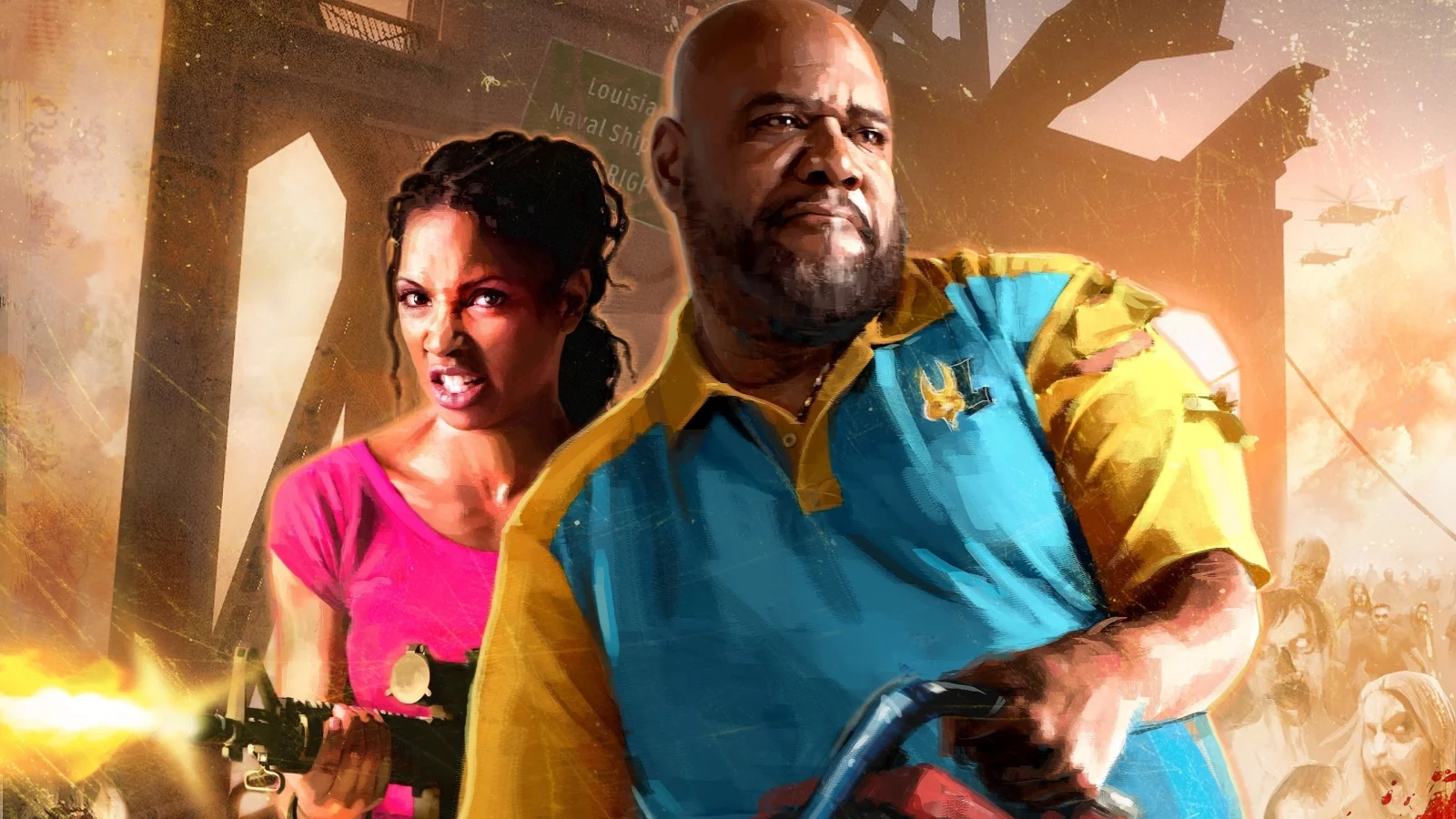 оружие, left 4 dead 2, люди, зомби