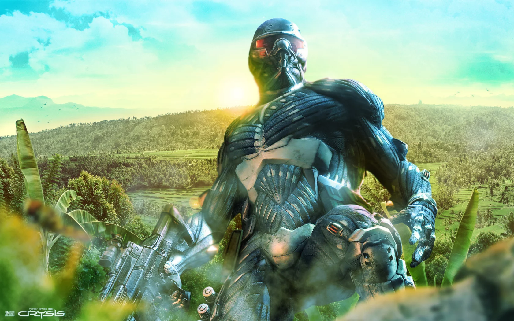 солдат, джунгли, crysis