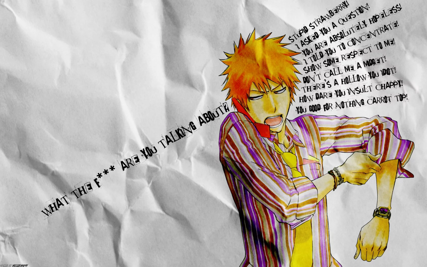 пиджак, bleach, блич, куросаки, лицо, телефон, бумага, ичиго