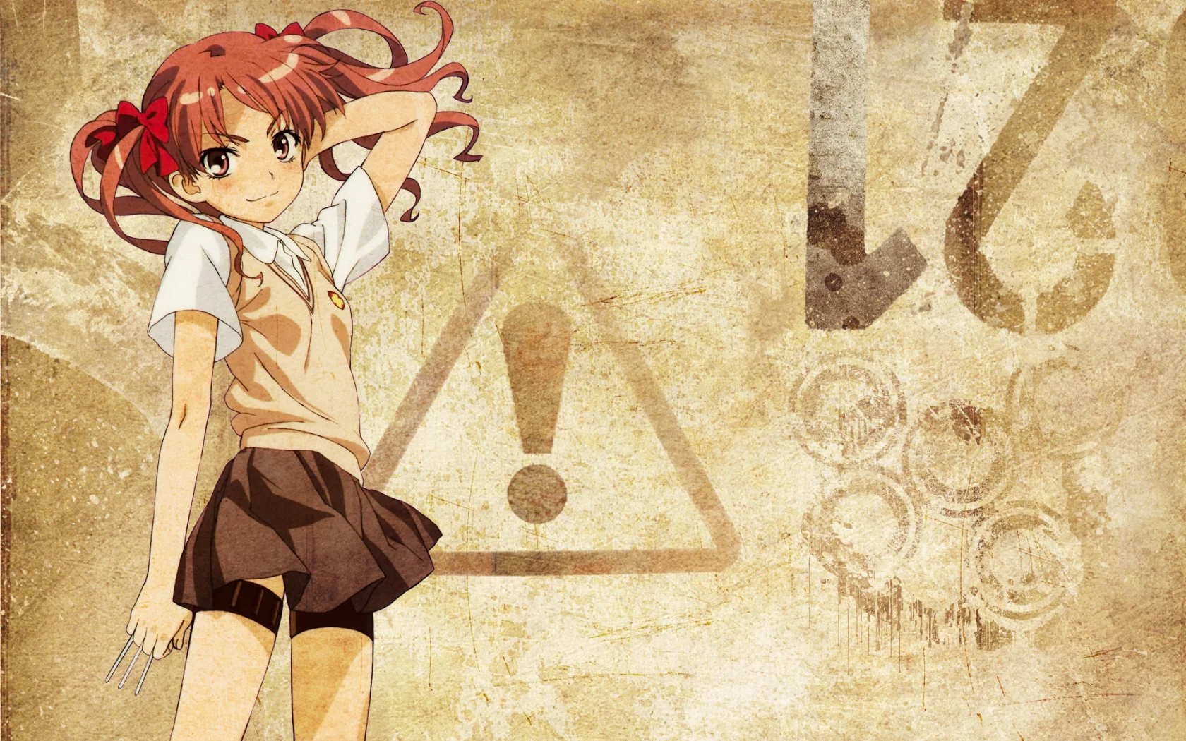 to aru kagaku no railgun, знак, аниме, сирай куроко