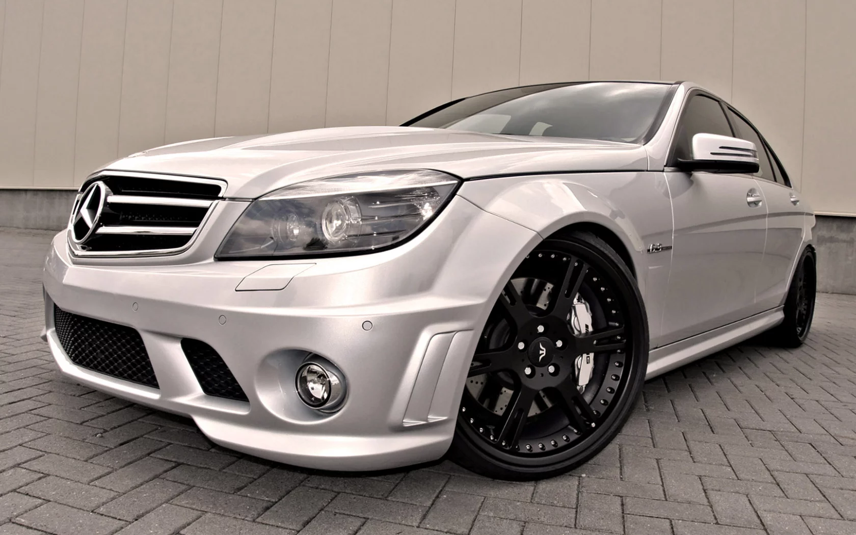 мерс, черные диски, серебристый, mercedes