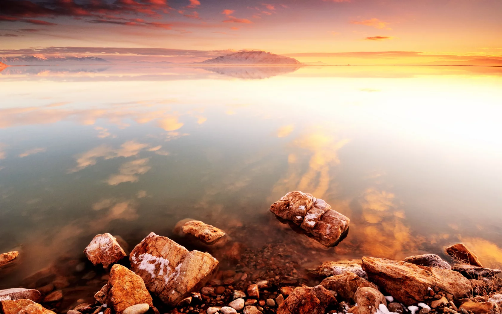 камни, море, закат
