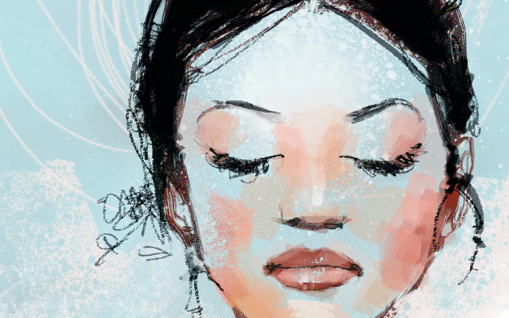 picture, portal 2, chell, paints