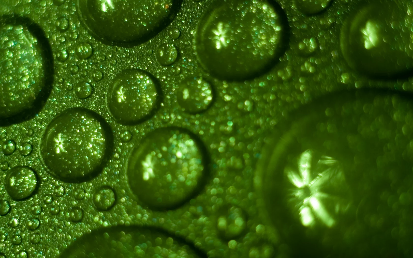 drops, green, water, обои