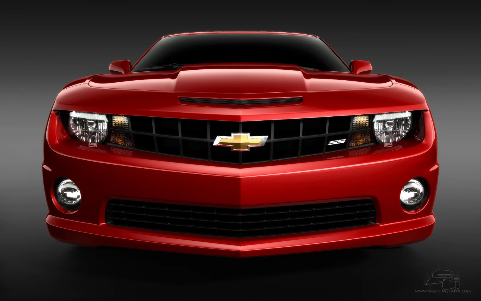 красный, camaro, red