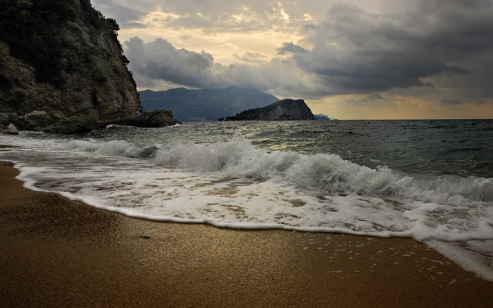 волны, море, пляж