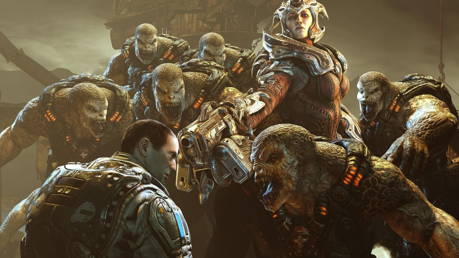 монстры, враги, 3, gears of war