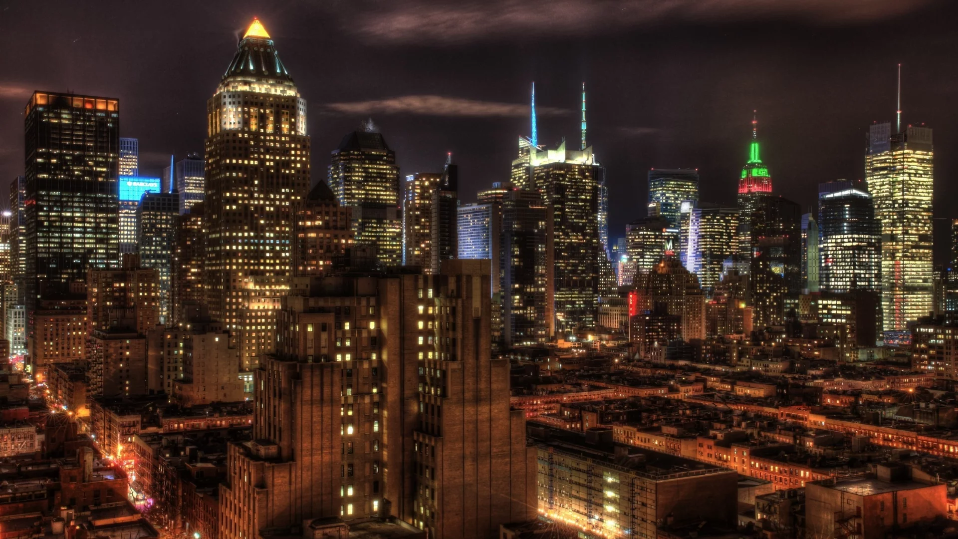 usa, ночь, нью-йорк, огни, nyc, new york, manhattan, night