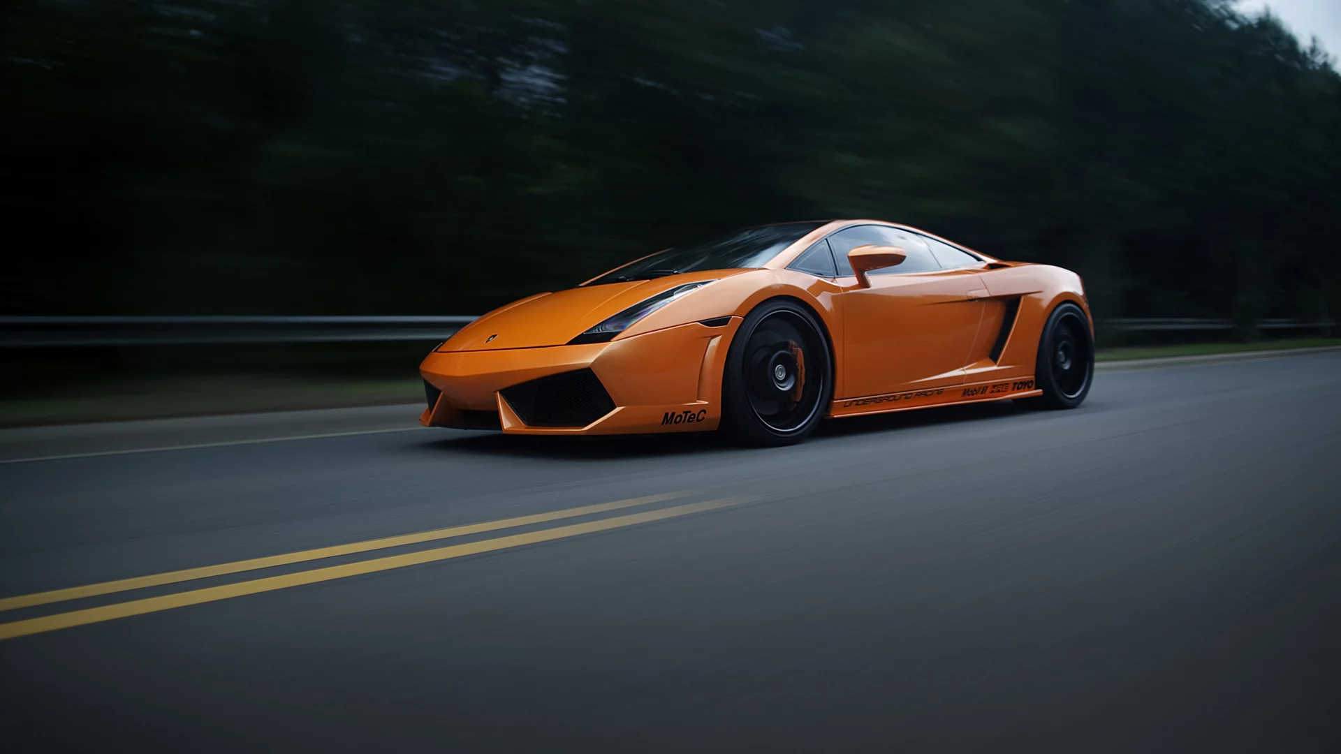 асфальт, gallardo, размытость, скорость
