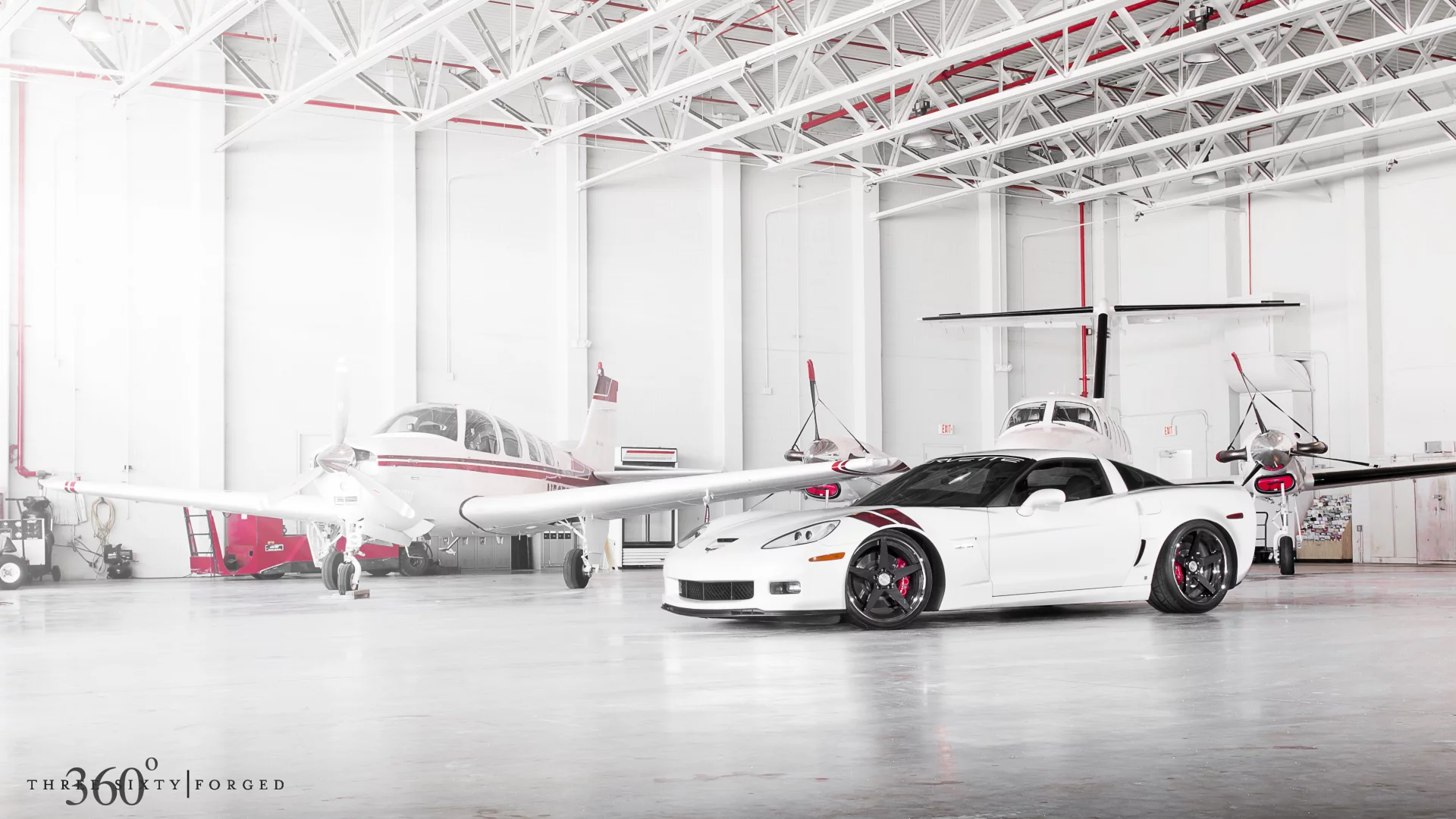 z06, корвет, передняя часть, шевроле, corvette, chevrolet, 360 three sixty forged, ангар, white