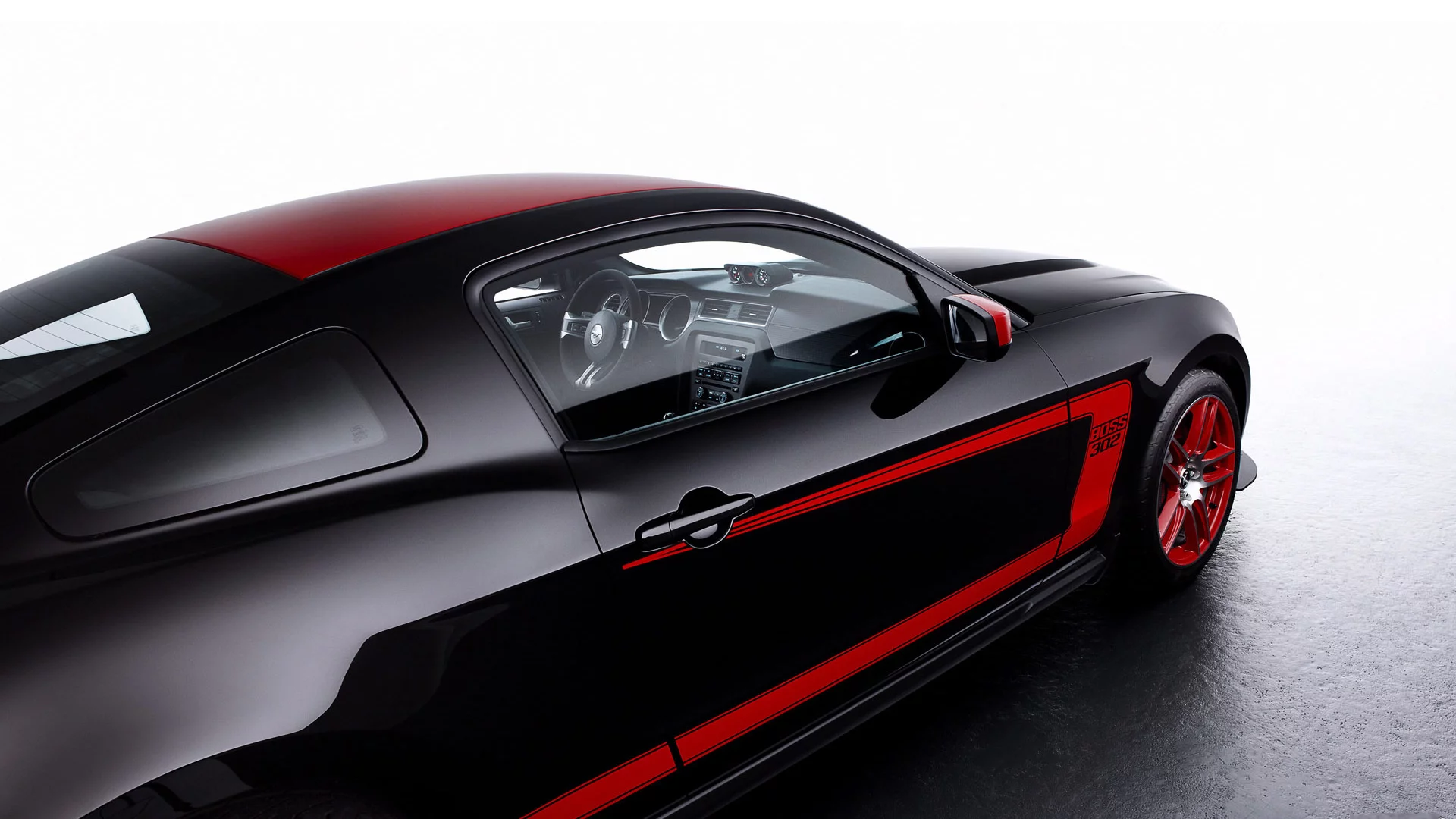 mustang, диски, красные, салон, boss
