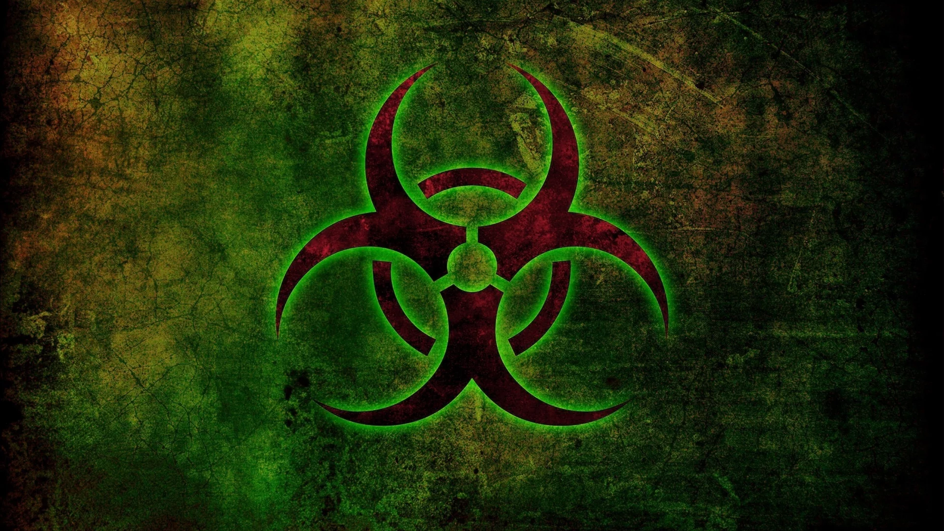 bio-hazard, знак, свечение