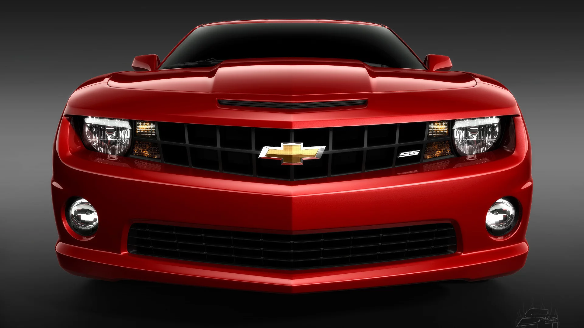 красный, camaro, red