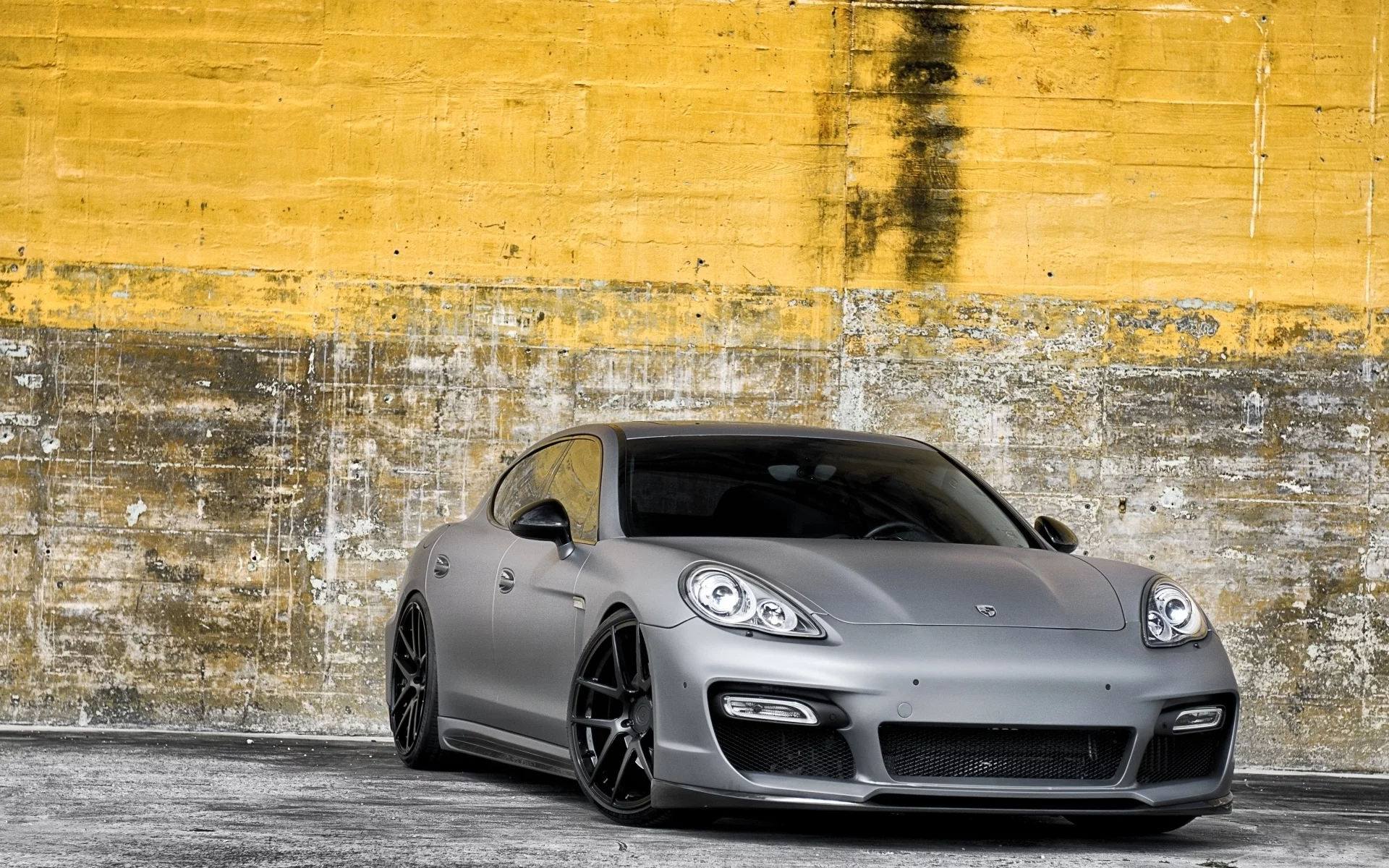 серый, передок, turbo, тюнинг, tuning, стена, диски, panamera, панамера, porsche, порше, турбо, суперседан