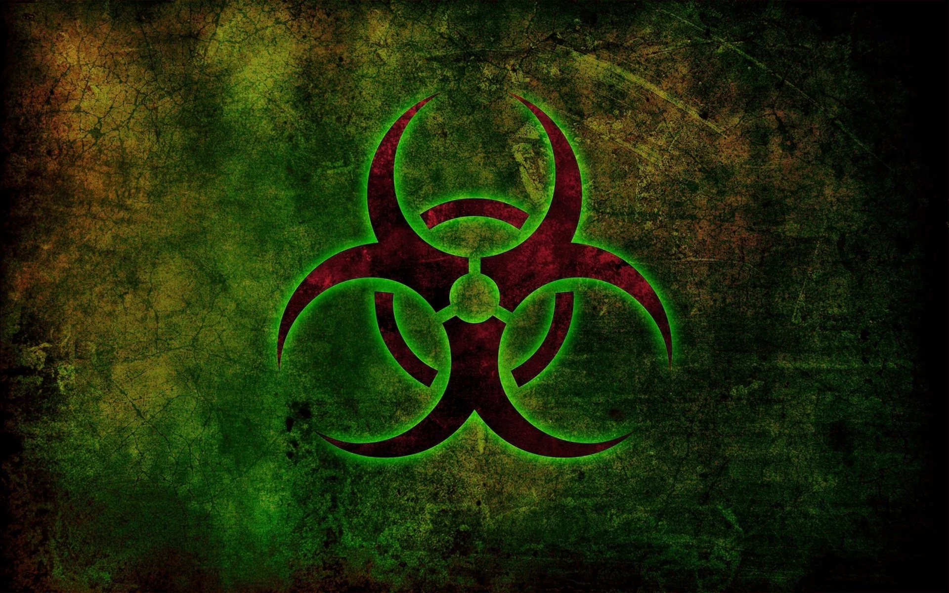 bio-hazard, знак, свечение