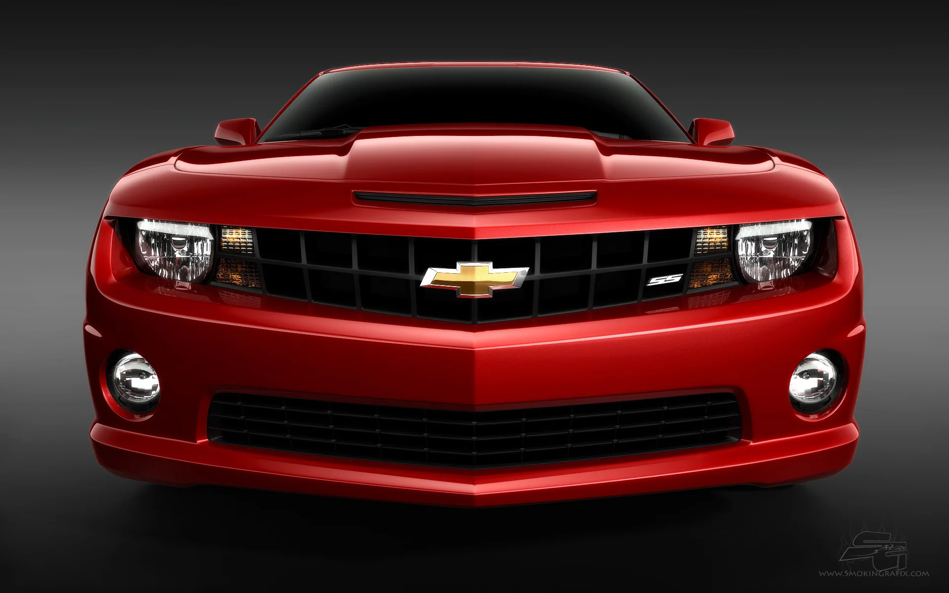 красный, camaro, red