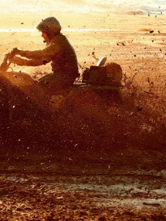грязь, капли, скорость, брызги, квадроцикл, ситуация, шлем, слякоть, ошмётки