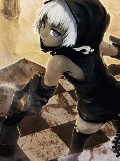 strength, black rock shooter, девушка