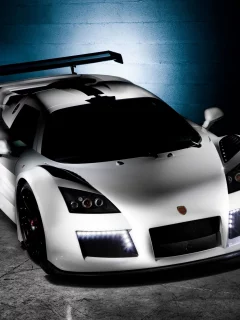 apollo, суперкар, гумперт, передок, gumpert, гиперкар, аполло, спорт, sport, полумрак, белый