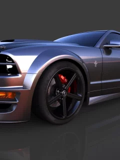 mustang, тюнинг, рендринг