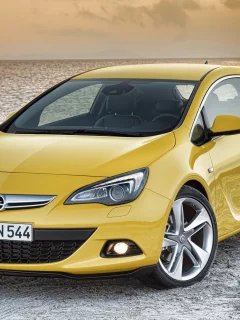 желтый, opel, astra, gtc