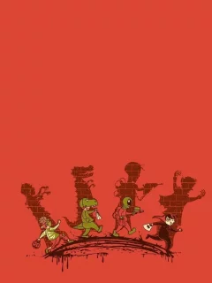 костюмы, фон, оранжевый, хеллоуин, люди
