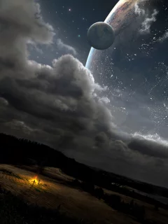 костёр, звезды, dream