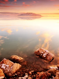 камни, море, закат