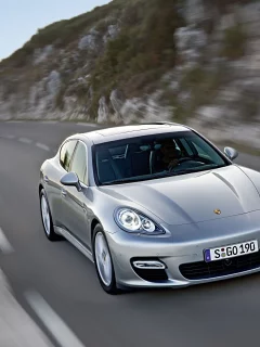 silver, panamera turbo, porsche