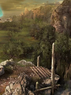 пейзаж, барьер, the gothic, fantasy