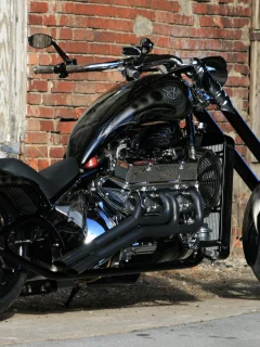 angle, chopper, rear, v8