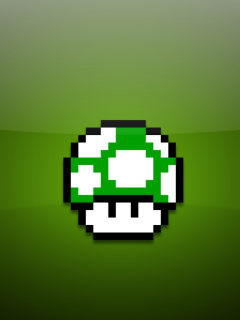super mario bros, супер марио, mushroom, зеленый, 1up, гриб, 8bit, пиксель