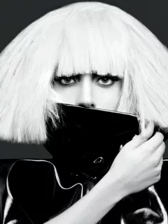 леди гага, lady gaga, черно-белое, певица