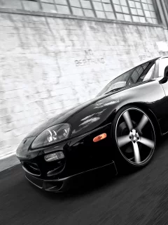 в движении, супра, supra, тойота, toyota, тюнинг, чб, черно-белая